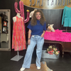 Light Wash High Waist Wide Leg Pintuck Detailed Risen Jeans