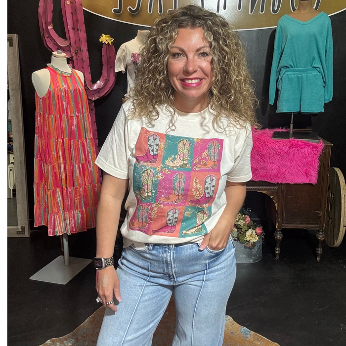 Colorful Cowboy Boot T-Shirt