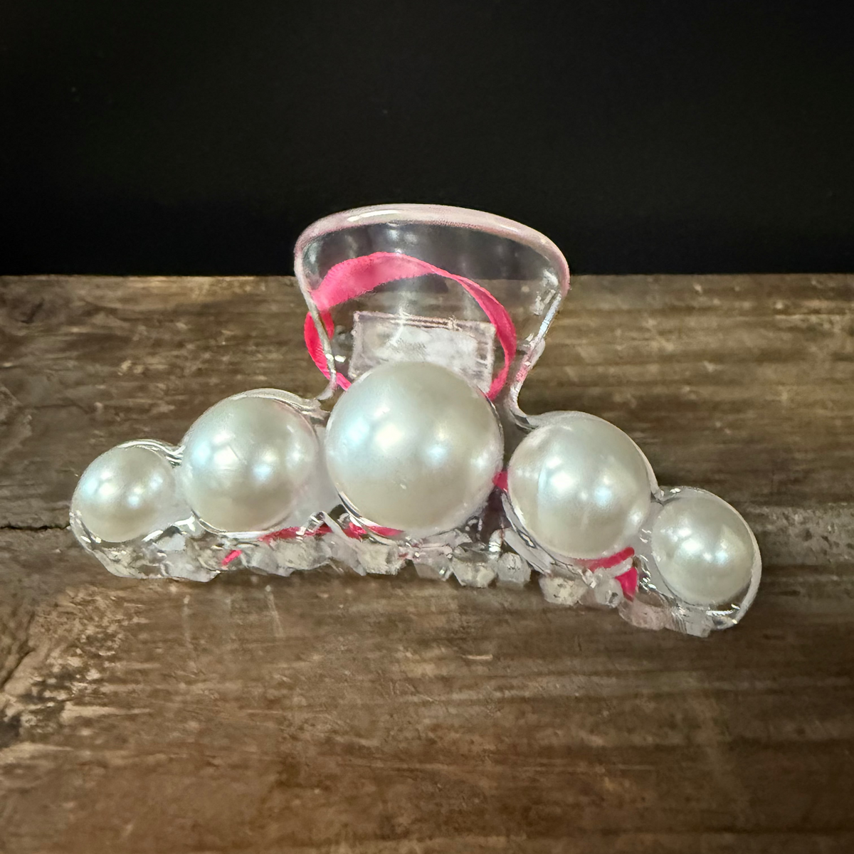 Clear Pearl Hair Clip