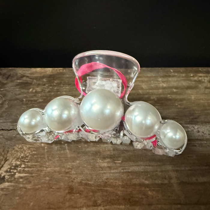 Clear Pearl Hair Clip