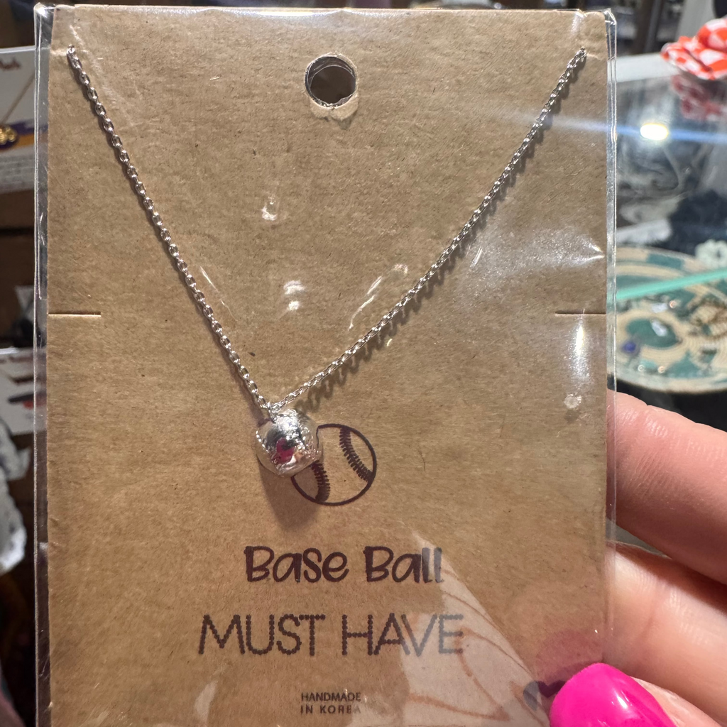 silverbaseballnecklace