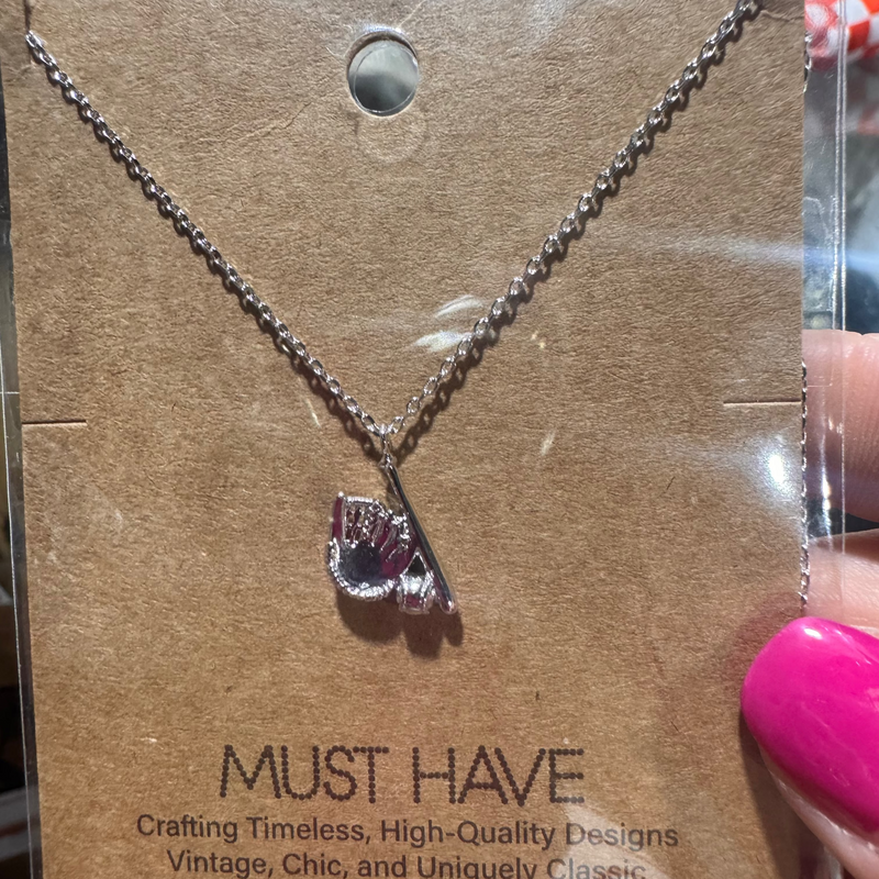 silverbatgloveballnecklace