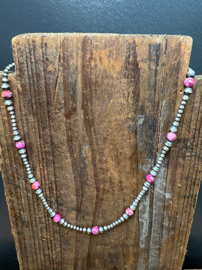 pinkdahiliasterlingsilvernecklae