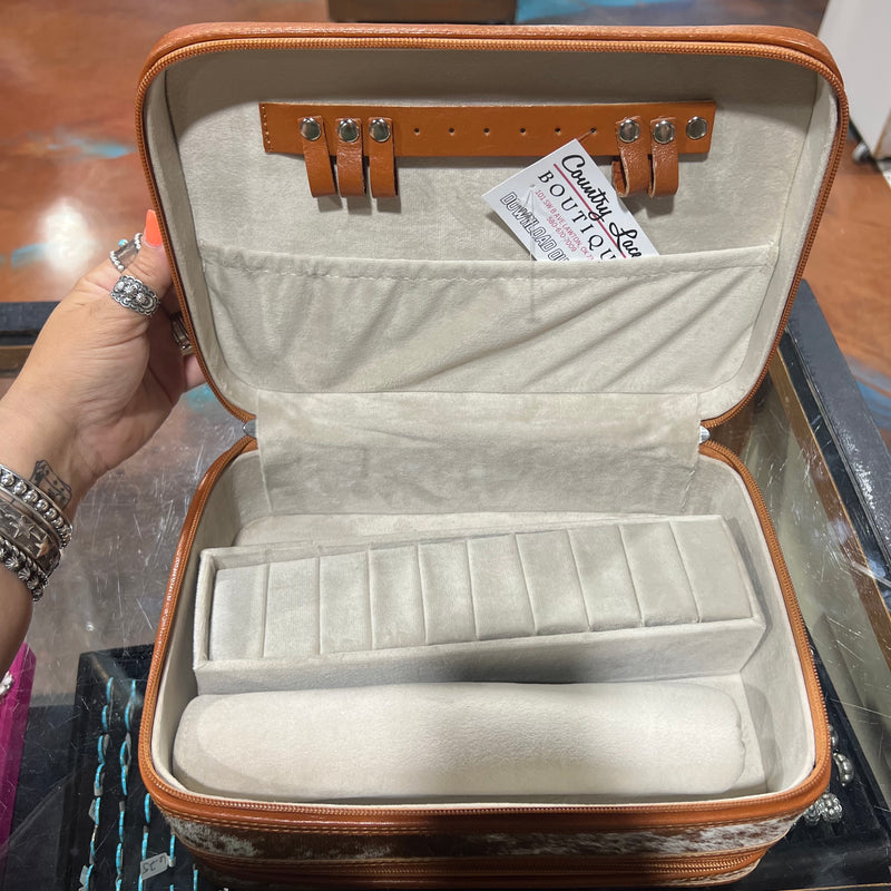 Huge Tooled Cowhide Jewelry Case