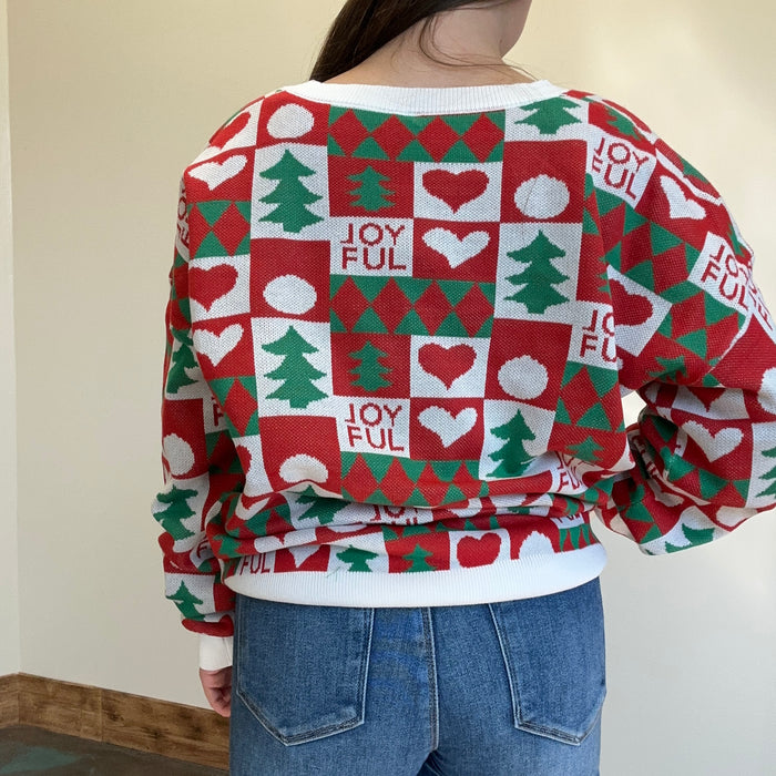 Joyful Christmas Long Sleeve Sweater