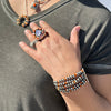 Orange Spiny and Navajo Pearl 5 Strand Genuine Bracelet