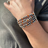 Orange Spiny and Navajo Pearl 5 Strand Genuine Bracelet