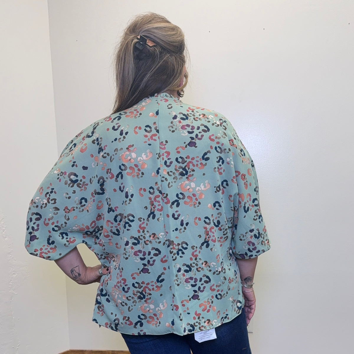mintgreenleopardplussizetop