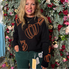 SO ME Pumpkin Embroidered Halloween Thanksgiving Sweater