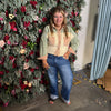 BiBi Color Block Vintage Washed Corduroy Jacket