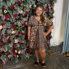 BiBi Leopard Prints Mix and Match Short Sleeves Dress