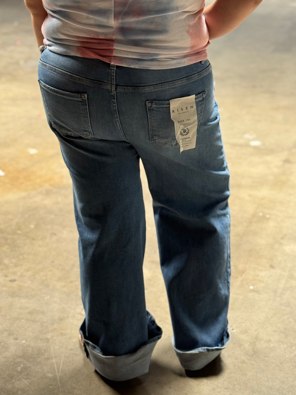 RISEN Full Size High Rise Wide Leg Jeans Plus Size