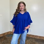 bluerufflesleevetop