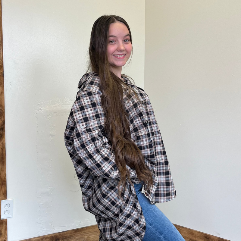 neutralplaidbuttondowntop