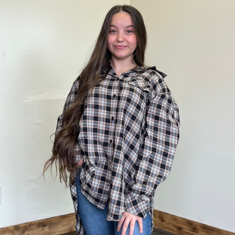 neutralplaidbuttondowntop