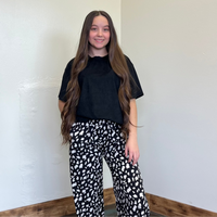  black and white patterned pants 