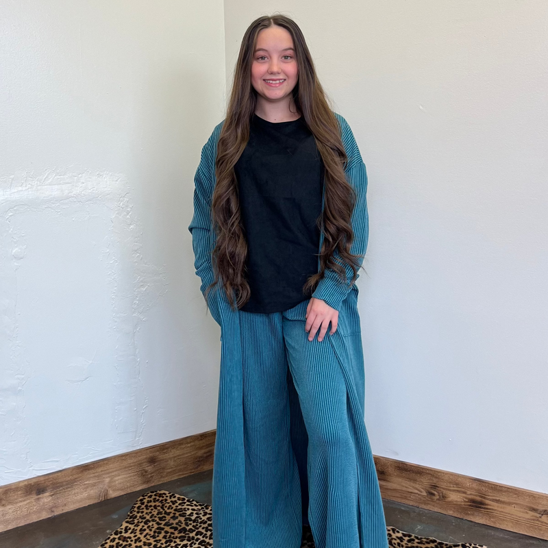 turquoiseribbeddustercardigan