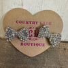 Sparkly Shiny Bow Stud Post Fashion Earrings