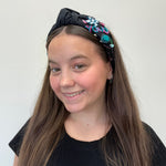 Black Howdy Bead & Stone Head Band