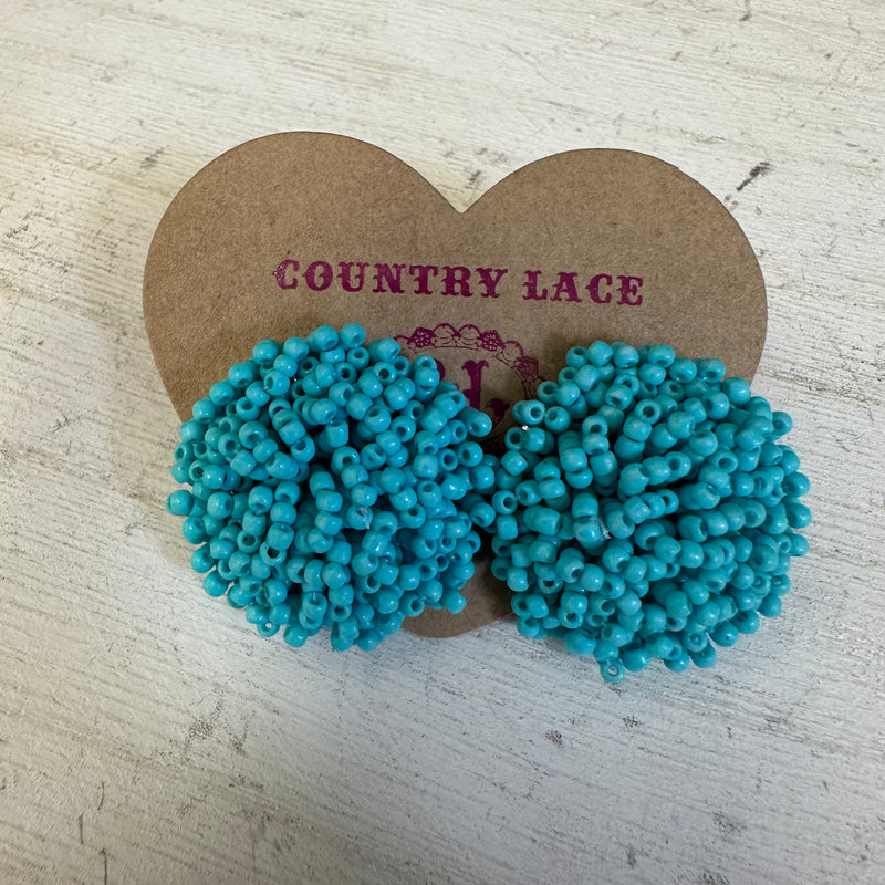 Turquoise beaded earrings