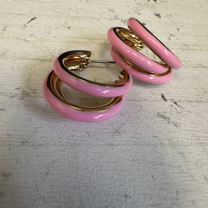pinkgoldhoopearring