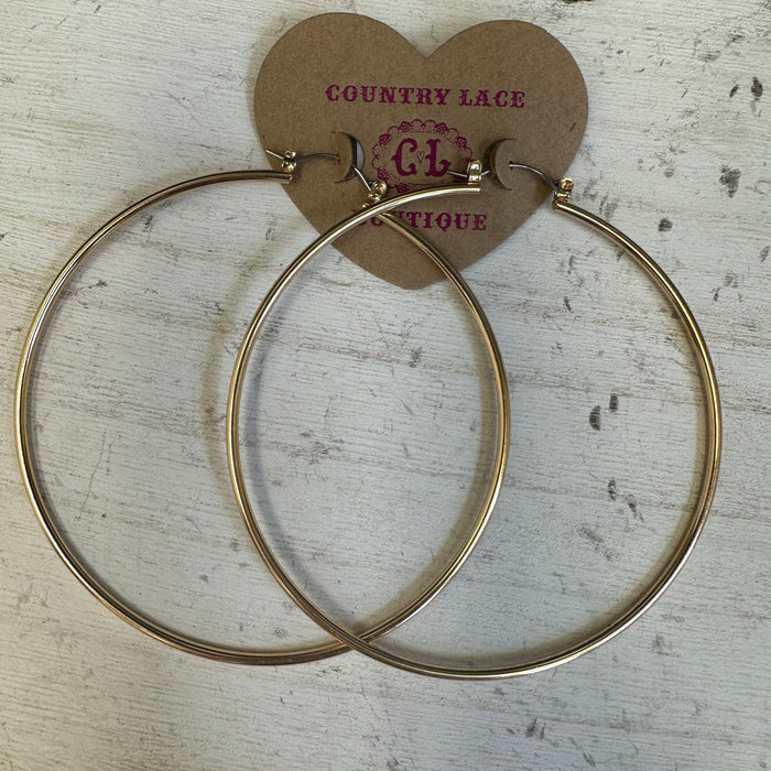 Gold hoop earrings 