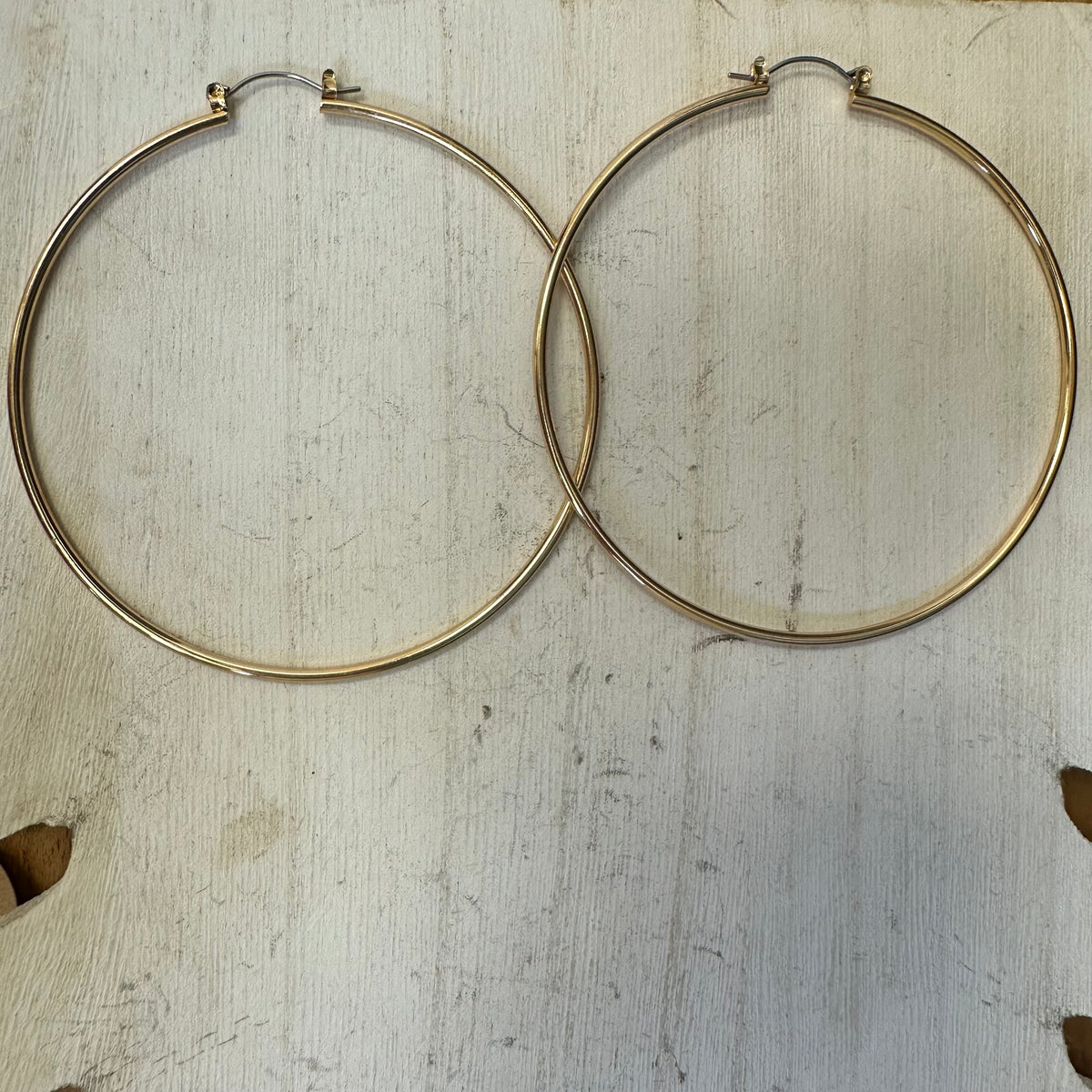 Gold hoop earrings 