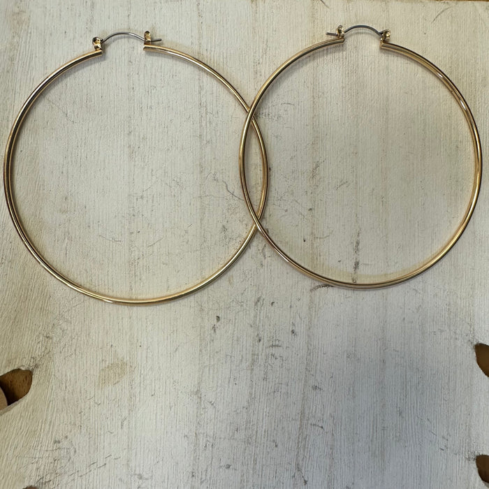 Gold hoop earrings 