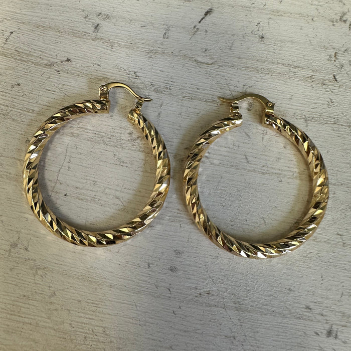 Gold hoop earrings 
