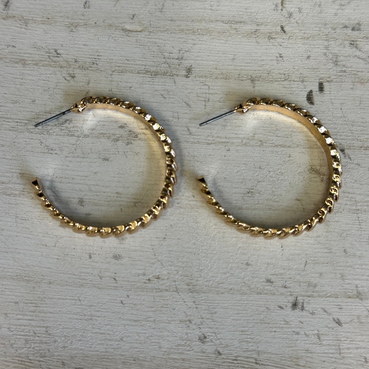 Gold hoop earrings 