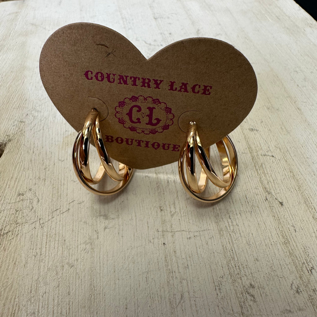 Gold hoop earrings 