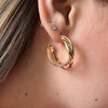 Gold hoop earrings 