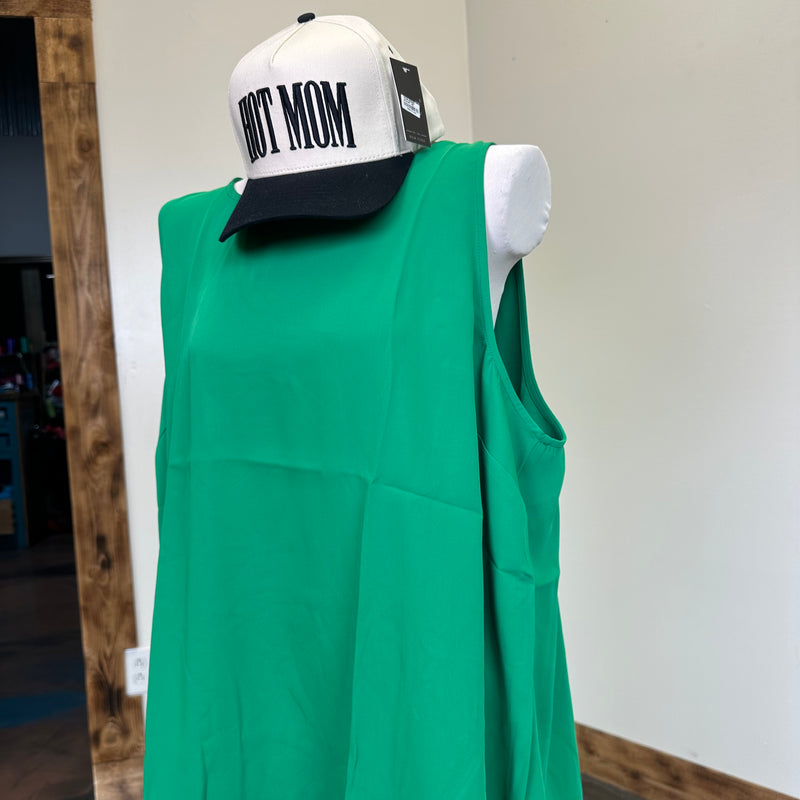 Green sleeveless top 