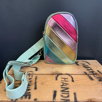 Multicolored striped bag 
