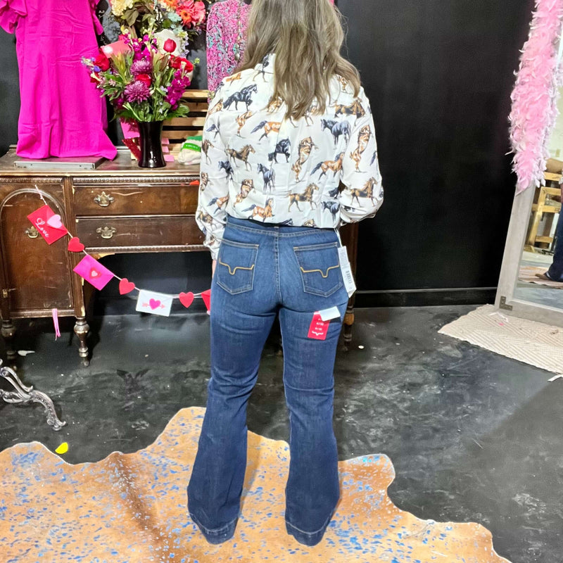 Jennifer Dark Denim Kimes Ranch Jeans 654