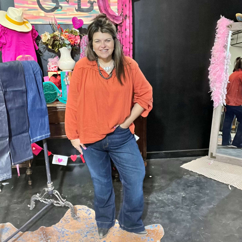 Jennifer Dark Denim Kimes Ranch Jeans 8