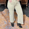 Khaki Risen Crop Tummy Control Jeans size 0333