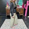 Khaki Risen Crop Tummy Control Jeans size 0777