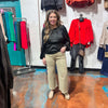 Khaki Risen Crop Tummy Control Jeans size 0888