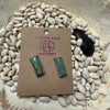 Kingman Turquoise Bar Stud Post Genuine Earringb