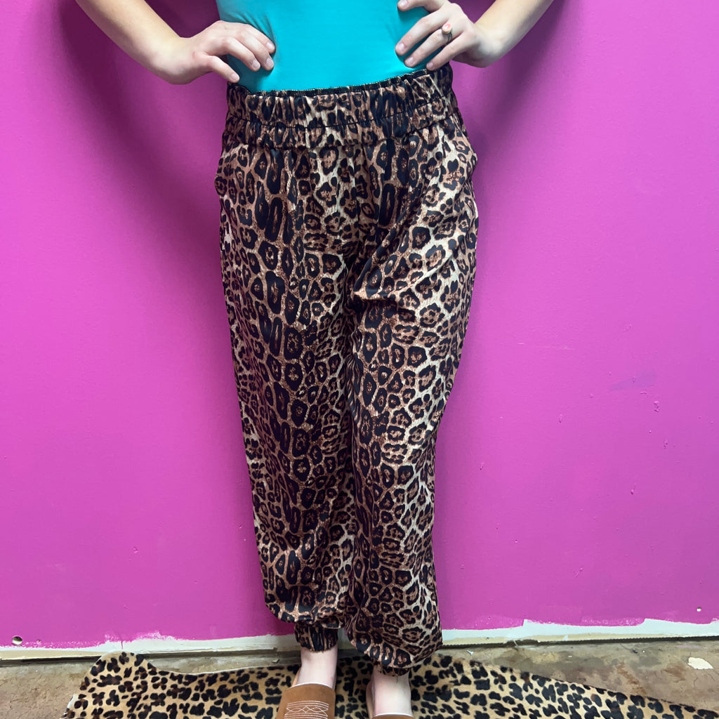 Leopard Hear Me Roar Joggers