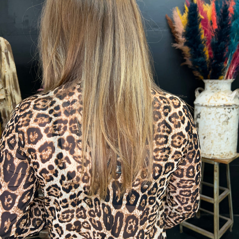 Leopard Hear Me Roar Mesh Long sleeve Top1