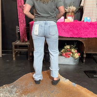 Light Wash High Rise Wide Leg 90's Risen Jeans87
