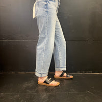 Light Wash Mid Rise Ankle Boyfriend Turn Cuffed Risen Jeans2