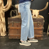 Light Wash Mid Rise Ankle Boyfriend Turn Cuffed Risen Jeans7