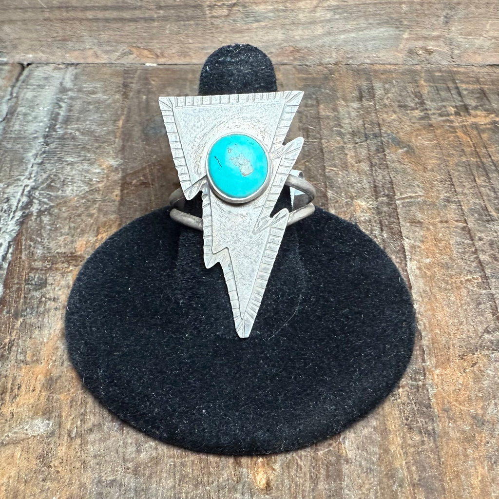 
Lightning Bolt w/Turquoise Stone Genuine Ring
Lightning Bolt w/Turquoise Stone Genuine Ring1