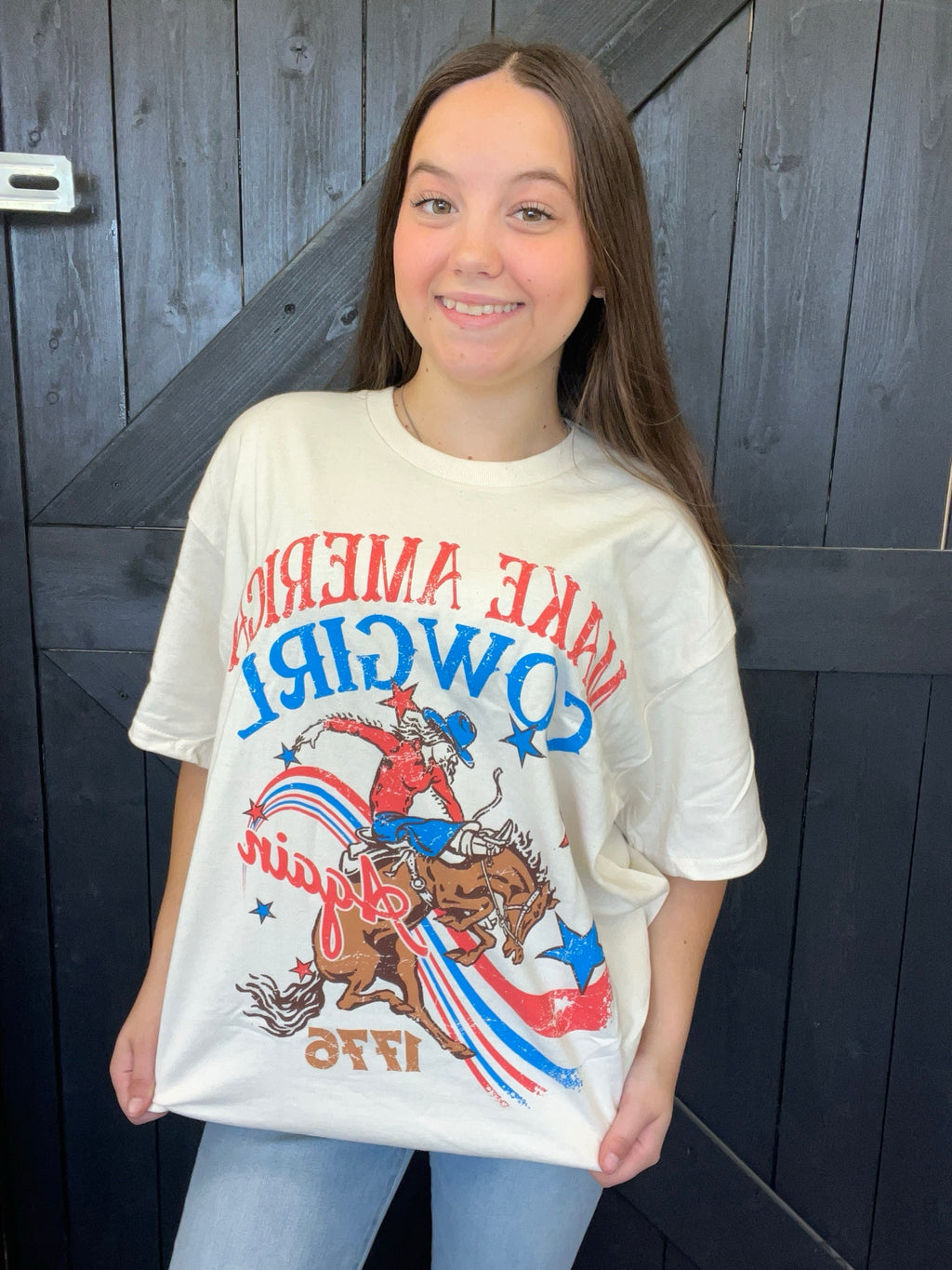 MAKE AMERICA COWGIRL VINTAGE TEE