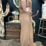 Mocha Tan Waffle Soft Pants44
