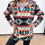 Natural Powder River Aztec Printed Fleece Pullover 5