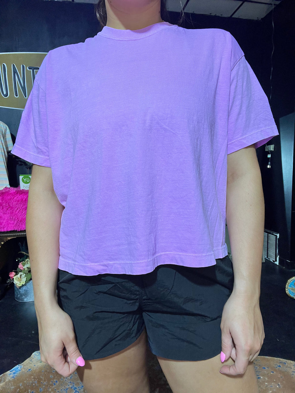 Neon Violet Crop Top1